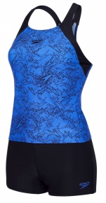 Speedo Boom Allover Tankini Blue/Black