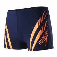 Speedo Sport Panel Aquashort Navy/Fluo Orange