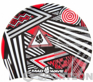 Swim cap Mad Wave Stripes Silicone