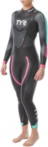 Tyr Hurricane Wetsuit Cat 5 Women Black/Turquoise/Fuchsia