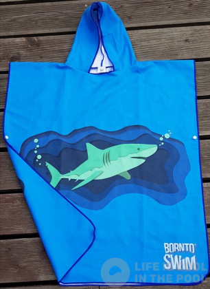 BornToSwim Shark Poncho Junior Blue