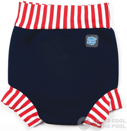 Splash About Happy Nappy Navy/Red Stripe