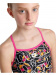 Arena Girls Swimsuit Lightdrop Back Allover Freak Rose/Black/Multi