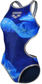 Arena One Floating Tech Back One Piece Silver/White/Navy