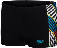 Speedo Digital Panel Aquashort Boy Black/White/Watermelon/Bolt/Bitter Lime