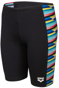 Arena Performance Racing Stripe Jammer Boys Black/Multi Arena Performance Racing Stripe Jammer Boys Black/Multi