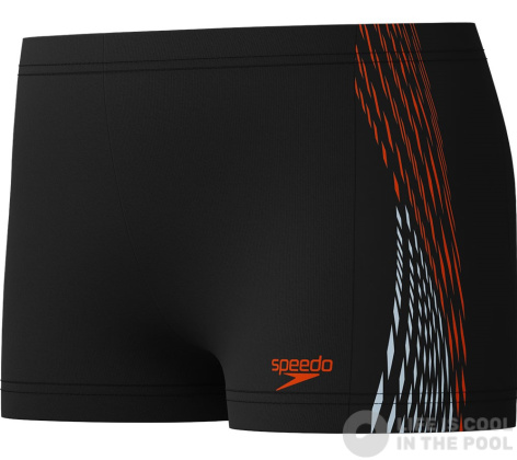 Speedo Plastisol Placement Aquashort Boy Black/Orange