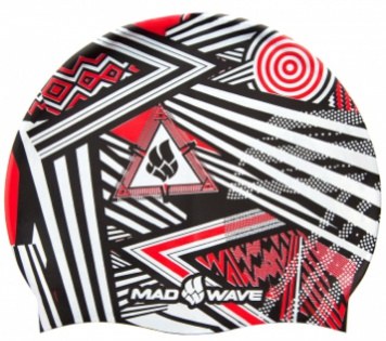 Swim cap Mad Wave Stripes Silicone