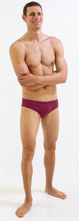 Men's swimsuit Finis Brief Solid Cabernet
