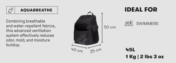 Arena One Go Backpack 45L Allover Lemos