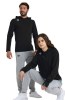 Arena Team Unisex Hooded Long Sleeve T-shirt Panel Black